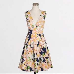 J. Crew factory sateen v neck floral dress